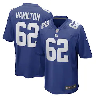 mens nike devery hamilton royal new york giants game player